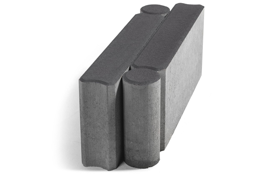 Тротуарный бордюр с шарнирным стыком BRAER БРШ 500.200.78, серый, 500*78*200 мм