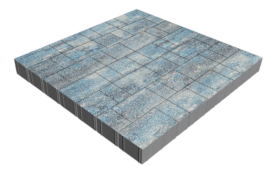 Плитка тротуарная SteinRus Новый город Рид В.8.Псм.8, Antico, Амбер, толщина 80 мм