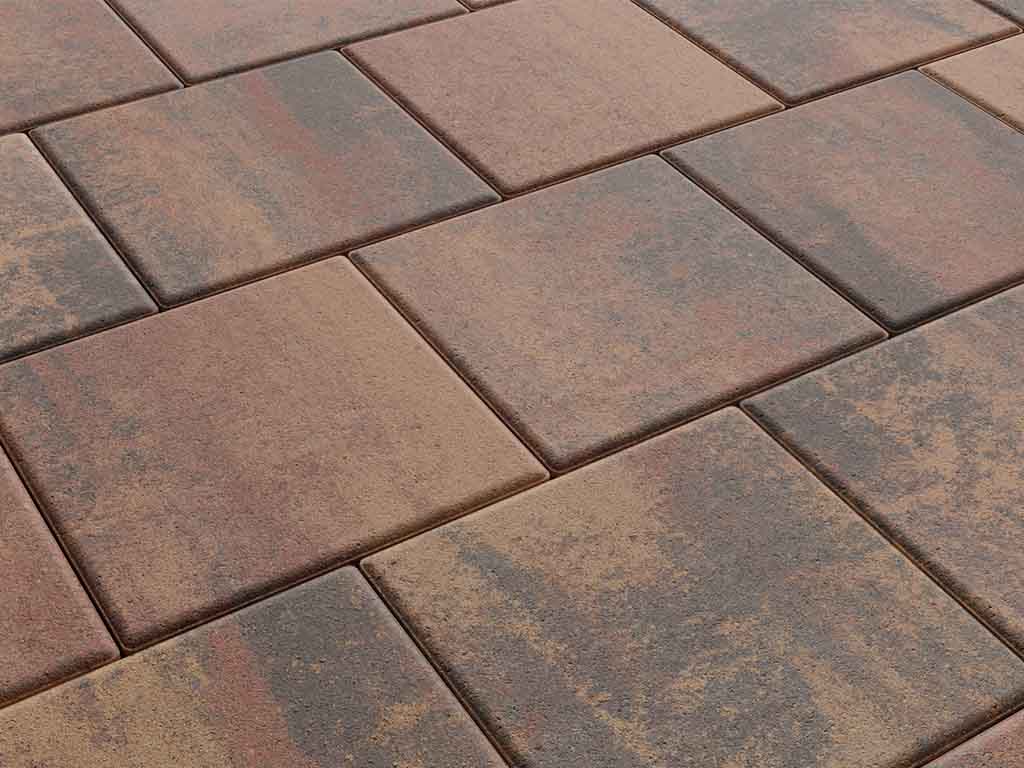 Плитка тротуарная Квадрат Б.1.К.10 листопад гладкий арабская ночь, 300*300*100 мм 