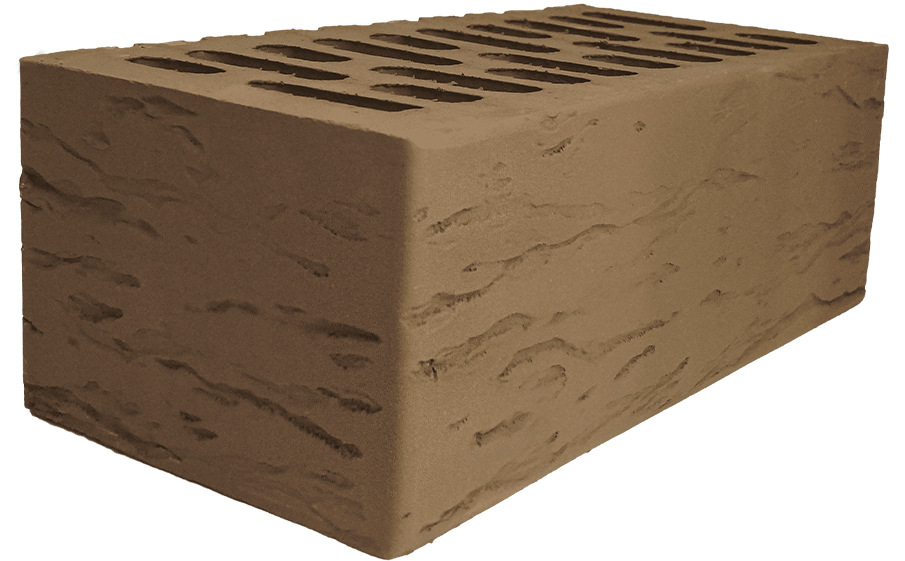 Кирпич облицовочный Кротовский КЗ Классика Шоколад кора дуба 250*120*88 мм