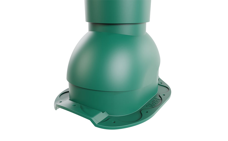 Труба вентиляционная Viotto для металлочерепицы Адаманте d=110 мм утепленная, RAL 6005 зеленый