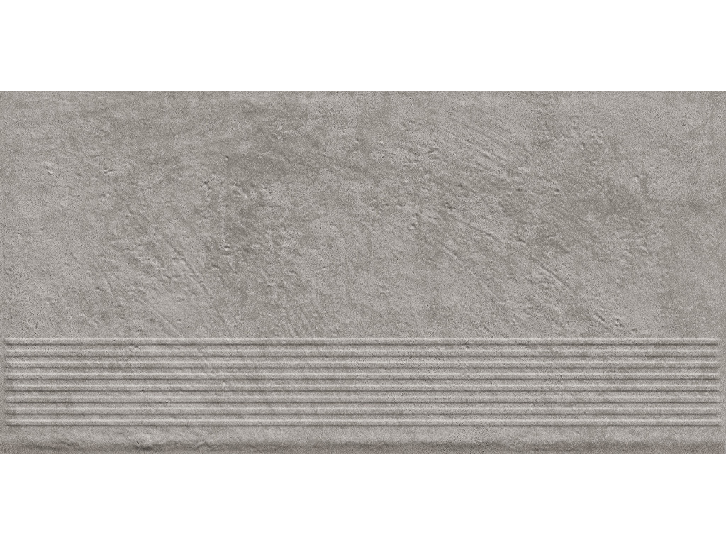 Клинкерная ступень с насечками Paradyz Carrizo, Grey, 600*300*8,5 мм
