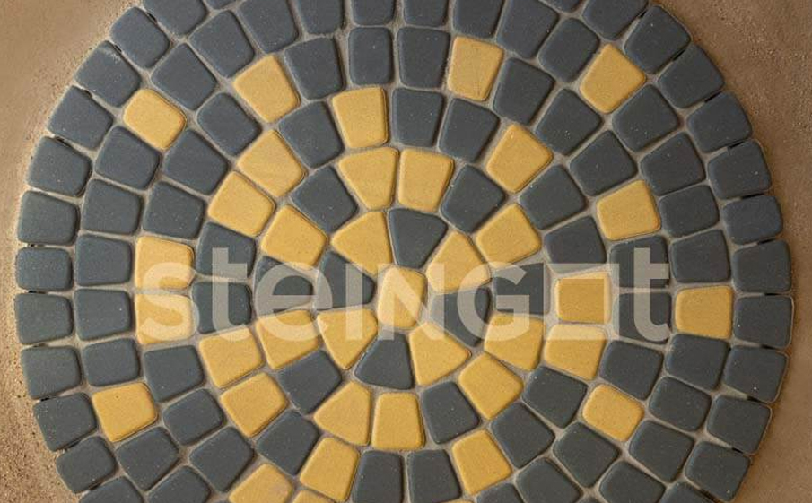 Плитка тротуарная Steingot Моноцвет, Классика круговая, серый, толщина 60 мм