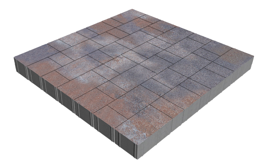 Плитка тротуарная SteinRus Новый город Рид В.8.Псм.8, Backwash, Абрау, толщина 80 мм