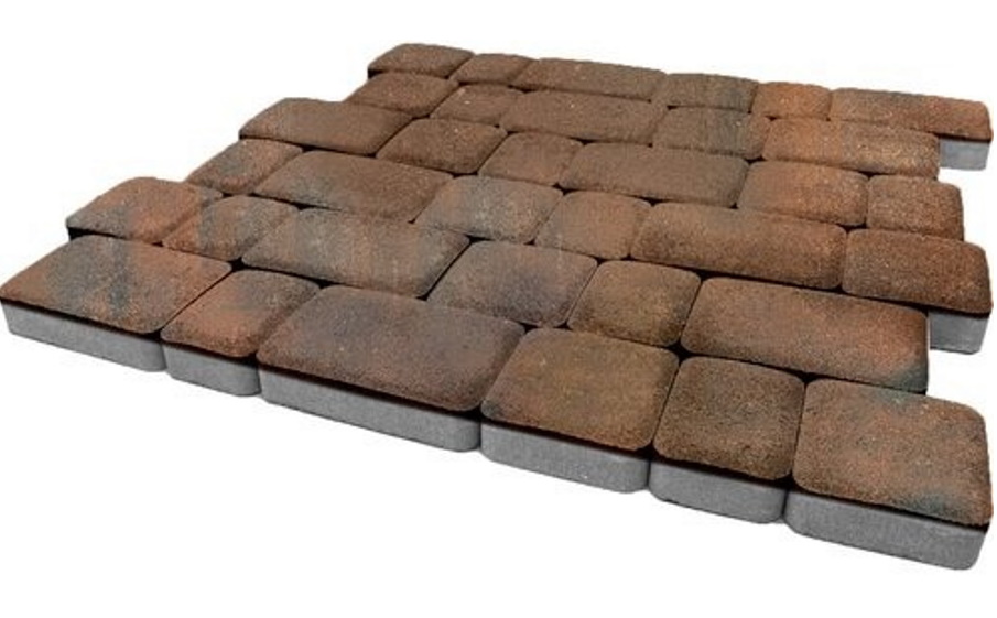 Плитка тротуарная SteinRus Инсбрук Альт А.1.Фсм.4, гладкая, ColorMix Штайнрус, толщина 40 мм