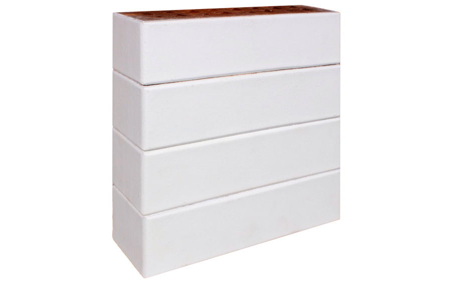 Кирпич клинкерный ЛСР Вернамо белый ангоб гладкий, 250*85*65 мм