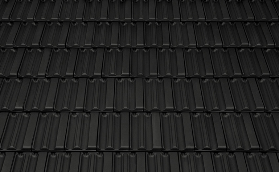 Керамическая черепица рядовая TONDACH Fidelio antracite engobe