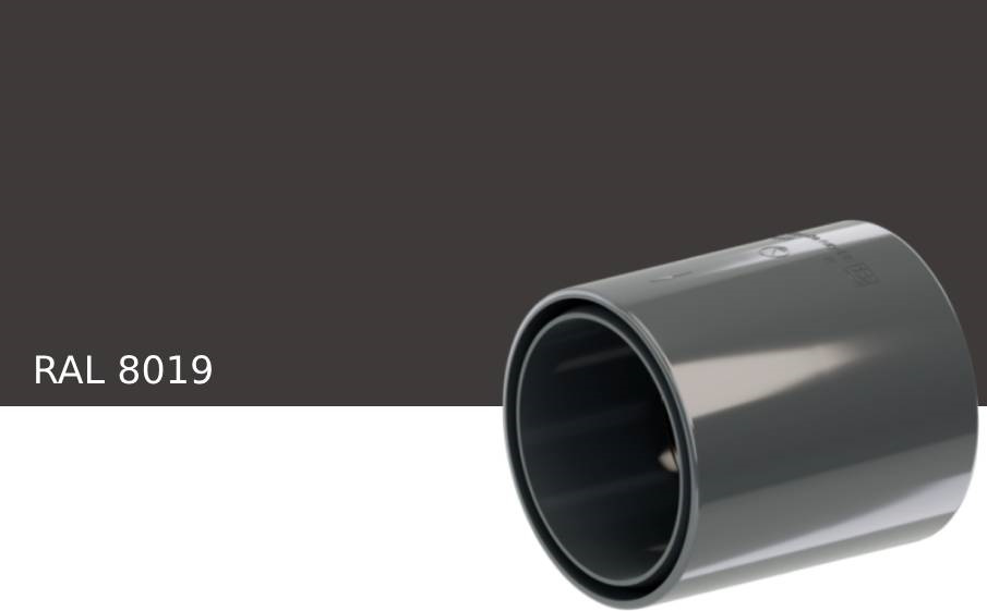 Муфта KROP PVC для системы D 75/63 мм, RAL 8019