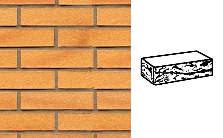 Кирпич клинкерный Muhr 02 Gelb Bunt готик, 290*90*71 мм