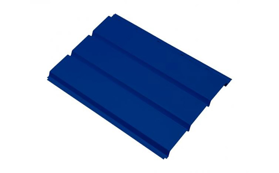 Софит металлический Grand Line без перфорации, сталь 0,5 мм Satin, RAL 5005 сигнальный синий