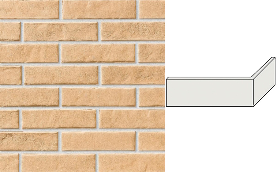 Декоративный кирпич Leonardo Stone угловой элемент Денвер 220/100*72*12 мм 955