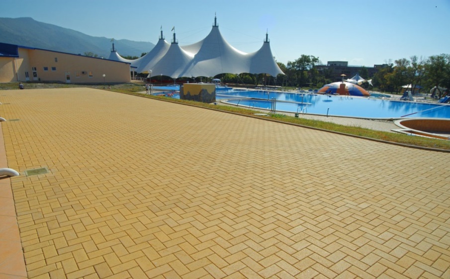 Плитка тротуарная Прямоугольник Б.2.П.8 стандарт гладкий желтый, 200*100*80 мм