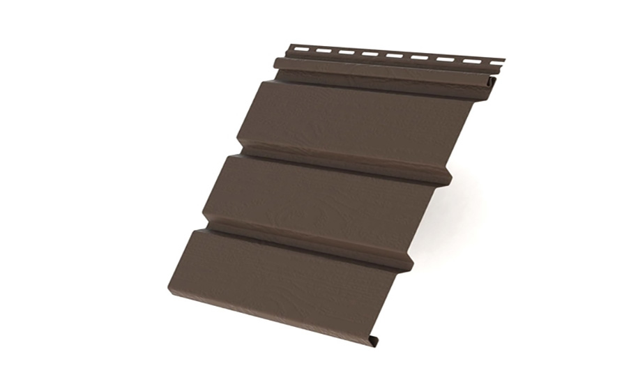 Софит виниловый Grand Line (Т4) Classic без перфорации, коричневый, 3000*303 мм