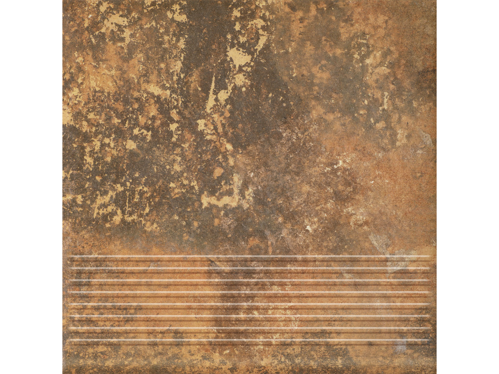 Клинкерная ступень с насечками Paradyz Arteon, Ochra, 300*300*8,5 мм