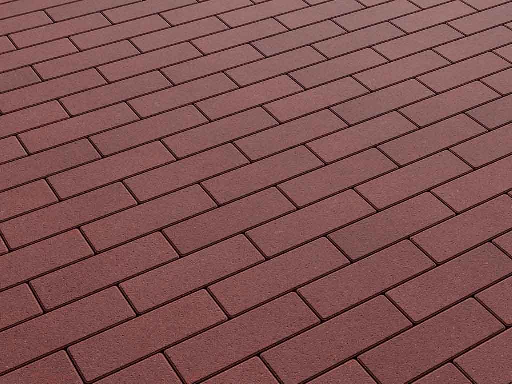 Плитка тротуарная Паркет Б.4.П.6 стандарт гладкий красный, 180*60*60 мм