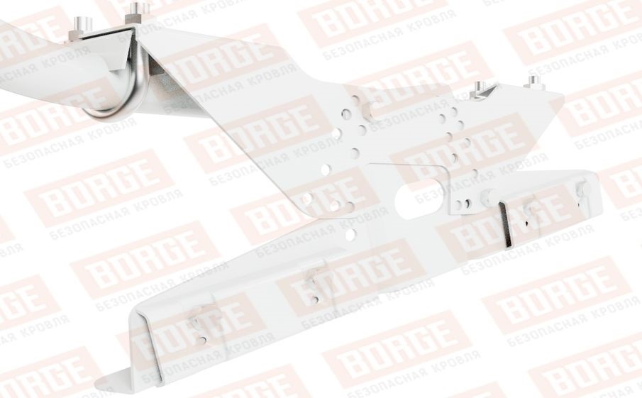 Кровельное ограждение Borge для фальцевой кровли оцинкованное RAL 9003, 300*90 см