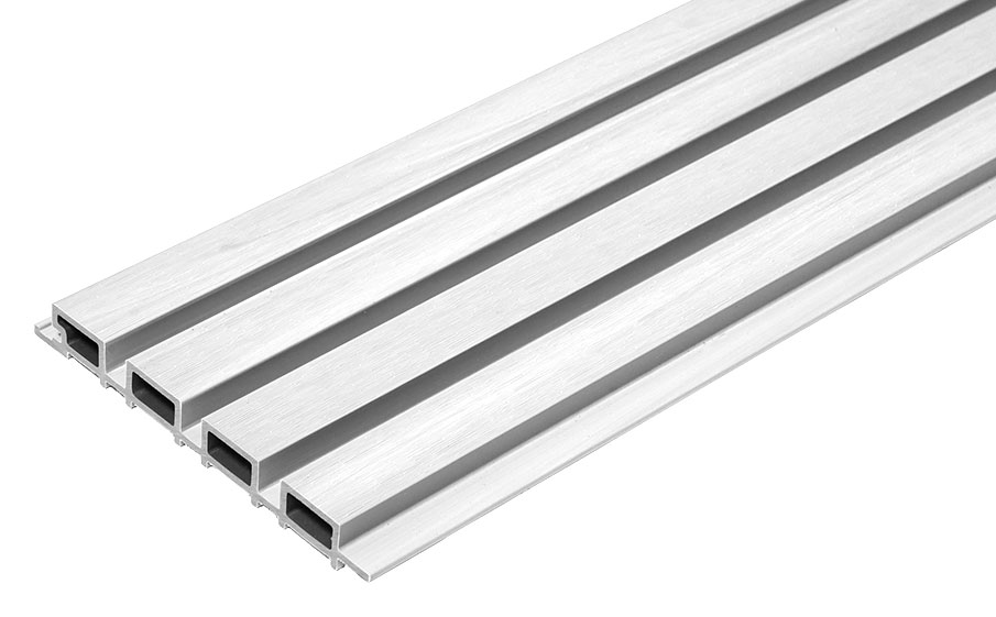 Реечная фасадная панель из ДПК CM Wall White (Белая), 3000*219*26 мм