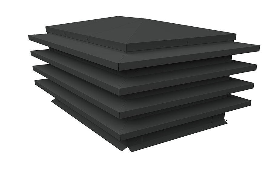 Дымник на трубу Grand Line елка 1050*400 мм 0,5 GreenCoat Pural BT matt с пленкой RR2H3 антрацитово-серый