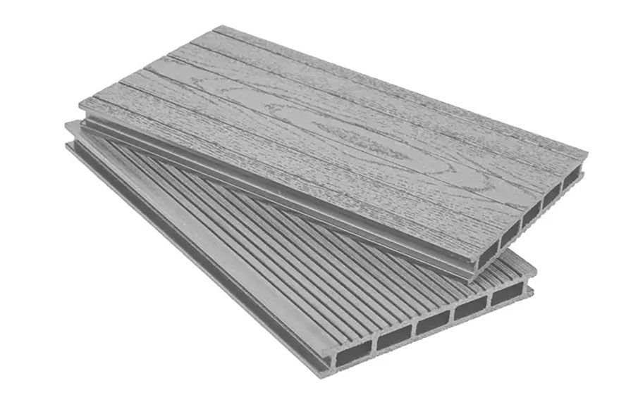 Террасная доска Grand Line 160 мм вельвет и тиснение Серый, 3 м