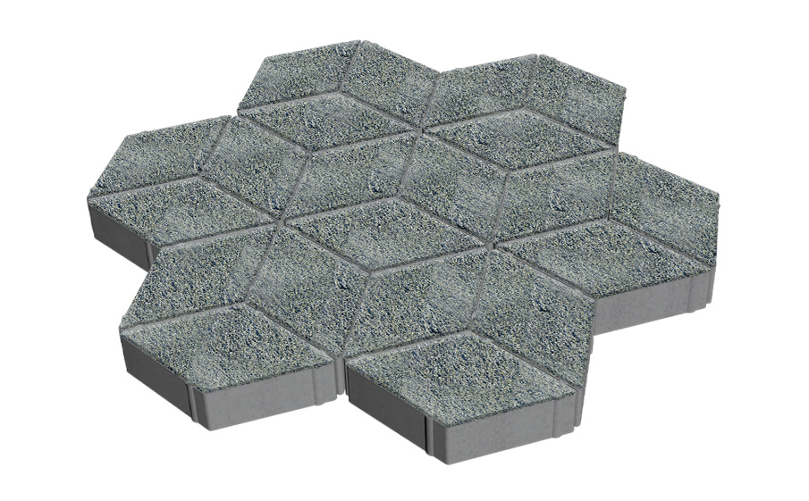 Плитка тротуарная SteinRus Ромб, Nature Stone, Арбаро, 260*150*60 мм