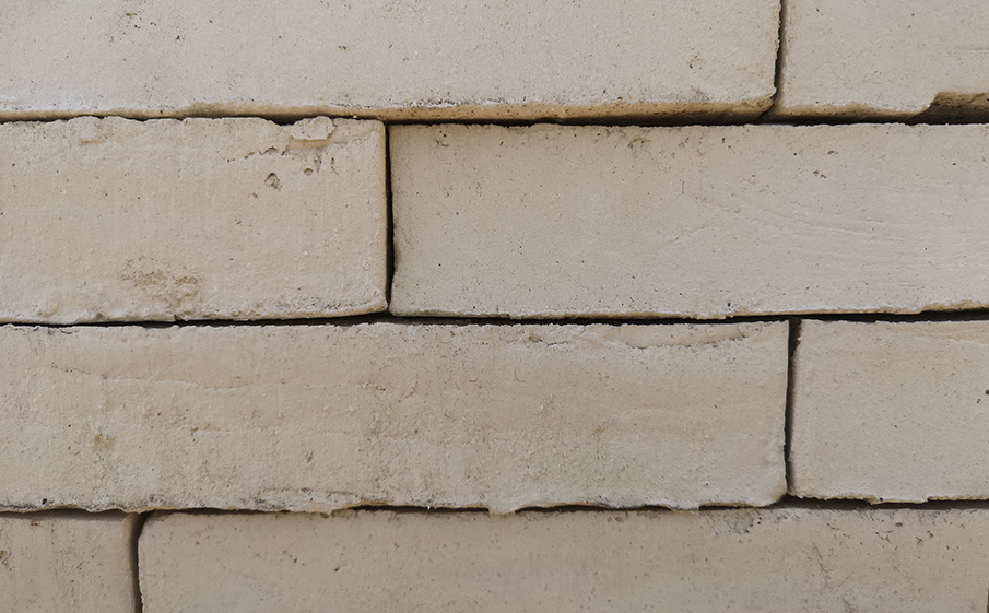 Кирпич клинкерный Muhr 35 Creme nuanciert Wasserstrich, 240*52*52 мм