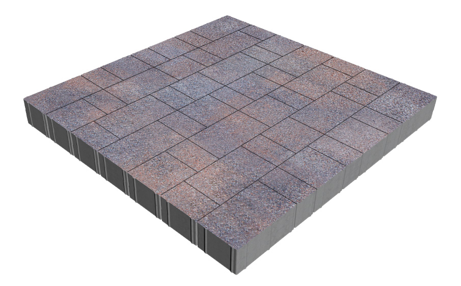 Плитка тротуарная SteinRus Новый город Рид В.8.Псм.8, Backwash, Рица, толщина 80 мм