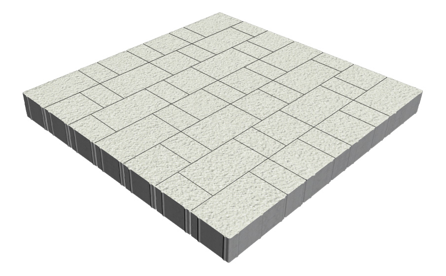 Плитка тротуарная SteinRus Новый город Рид В.8.Псм.8, Old-age, белый, толщина 80 мм