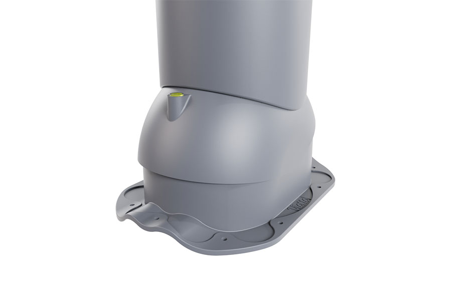 Труба вентиляционная Viotto для металлочерепицы Finnera d=150 мм утепленная, RAL 7024 графит