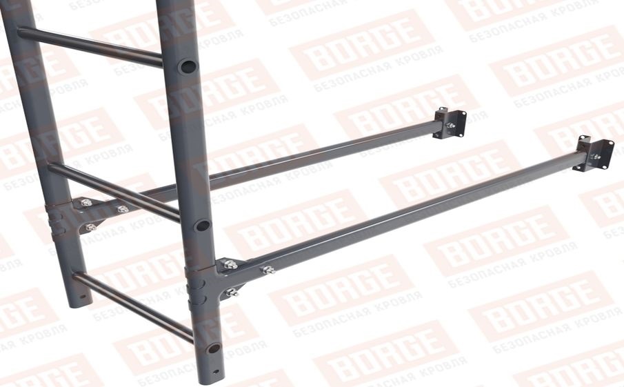 Лестница фасадная Borge (верхняя секция) оцинкованная RAL 7024, 1,8 м