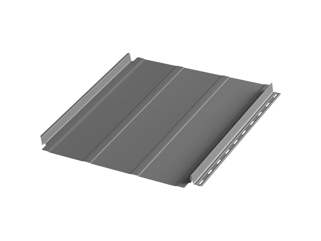 Фальцевая панель c подгибом Aquasystem AQUACLICK Силуэт-2 Zn275 Rooftop Кашемир, RAL 7024