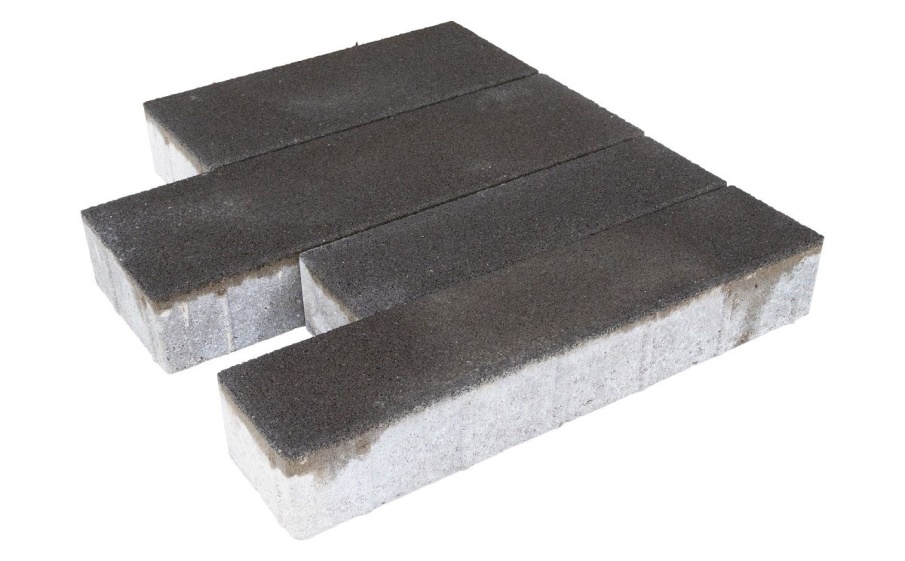 Плитка тротуарная Паркет Б.9.Псм.8 гранит черный, комплект 4 шт, толщина 80 мм