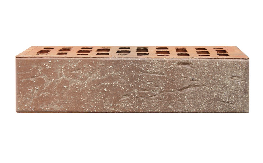 Кирпич облицовочный ЛСР красный флэш с пепельной посыпкой рустик 250*120*65 мм