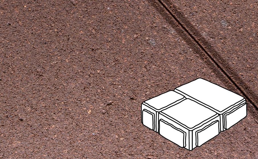 Плитка тротуарная Готика Profi, Старый Город В.3.Фсм.8, оранжевый, частичный прокрас, с/ц, толщина 80 мм, комплект 3 шт