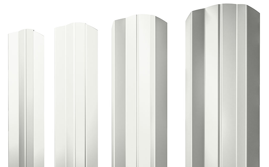 Штакетник М-образный А фигурный 0,45 PE Double RAL 9003 сигнальный белый