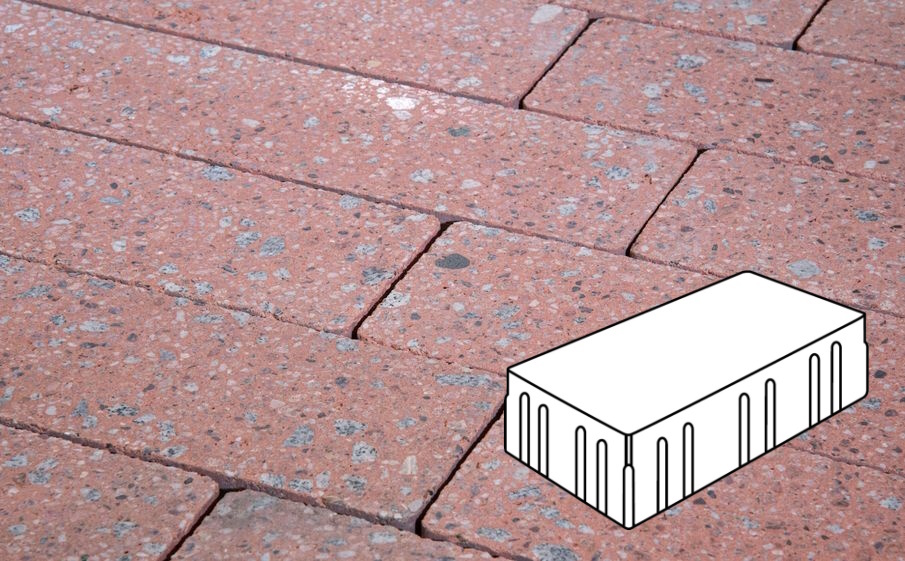 Плитка тротуарная Готика, Granite FINO, Скада без фаски В3.П.10, Травертин, 225*150*100 мм