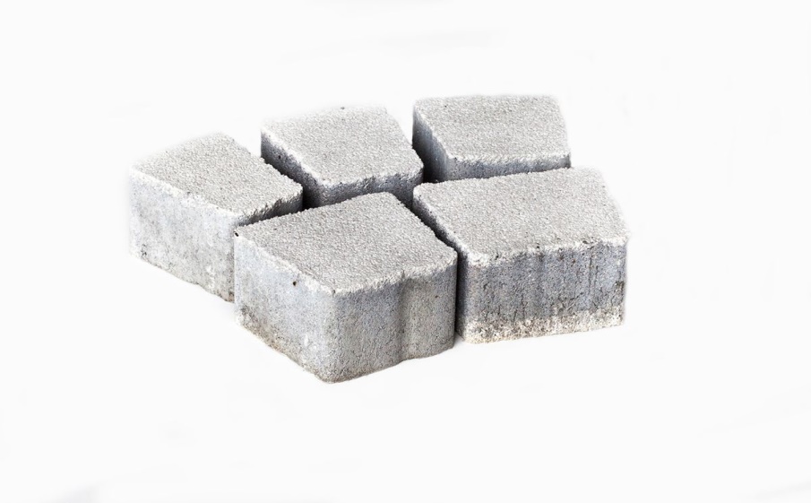 Плитка тротуарная Антик А.3.А.4 стоунмикс белый, комплект 5 шт, толщина 40 мм