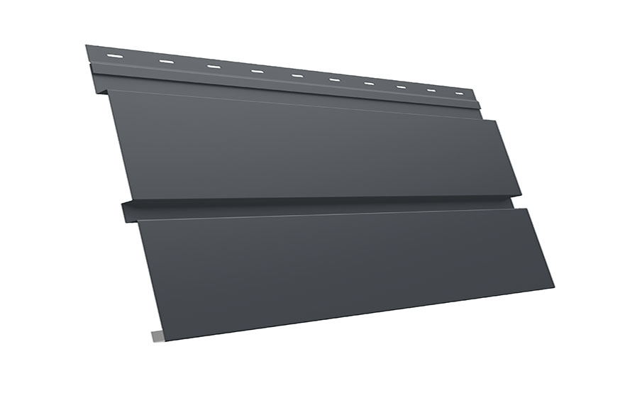 Софит Grand Line металлический Квадро Брус без перфорации 0,45 Drap TX с пленкой RAL 7024