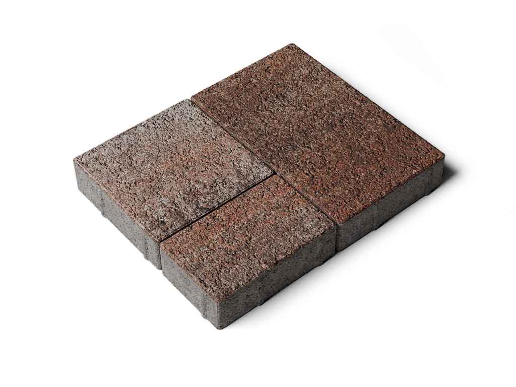 Плитка тротуарная Старый город А.1.Фсм.4 листопад гранит клен, комплект 3 шт, толщина 40 мм