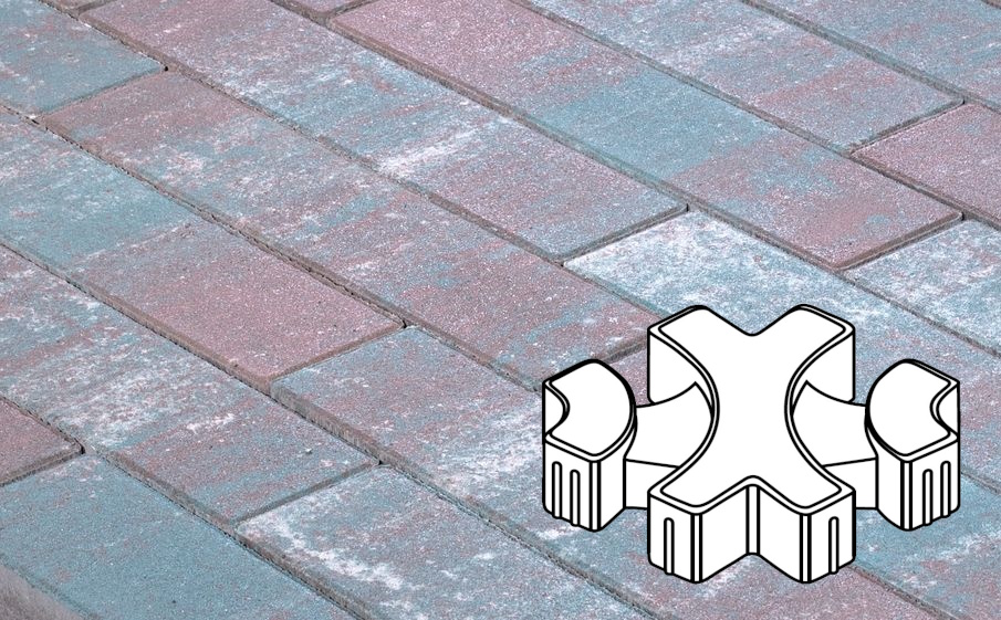 Плитка тротуарная Готика Natur, Эко-фантазия Б.3.ГР.8, Сатурн, 300*300*80 мм