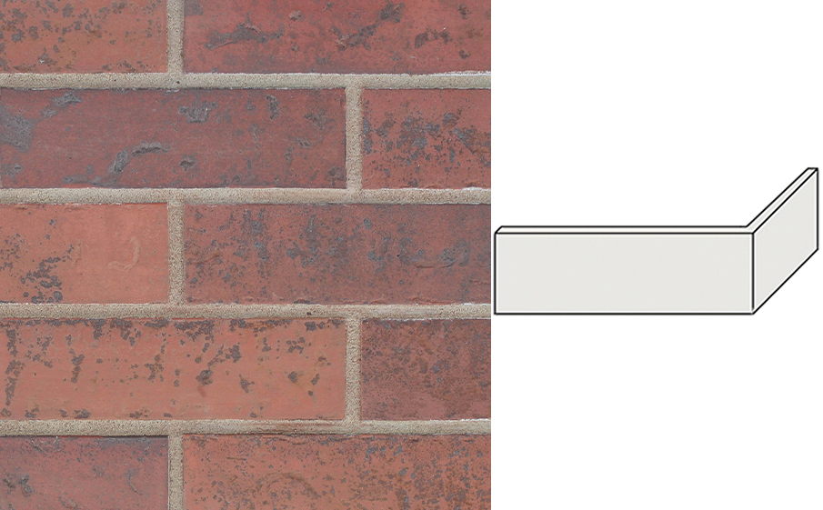 Клинкерная плитка угловая Terramatic Moon Original DK, 185*71*60*14 мм