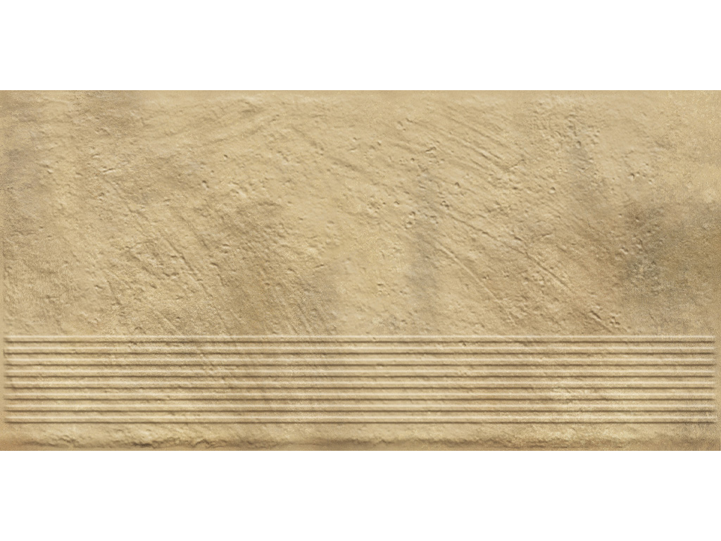 Клинкерная ступень с насечками Paradyz Eremite, Sand, 600*300*8,5 мм