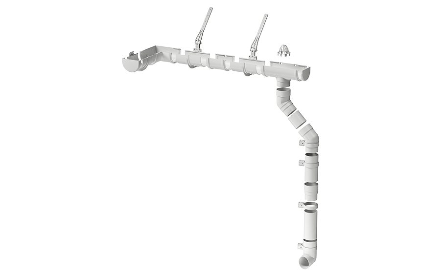 Водосточная система Docke PREMIUM 120/85 мм, пломбир
