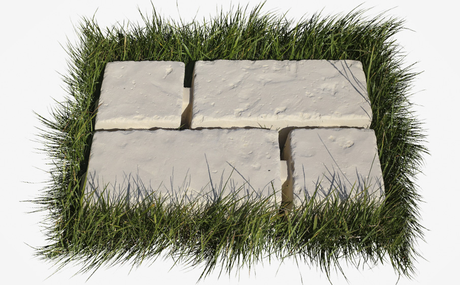 Тротуарная плитка-георешетка White Hills Тиволи, GC900-18, бетон-щебень, 580*380*80 мм