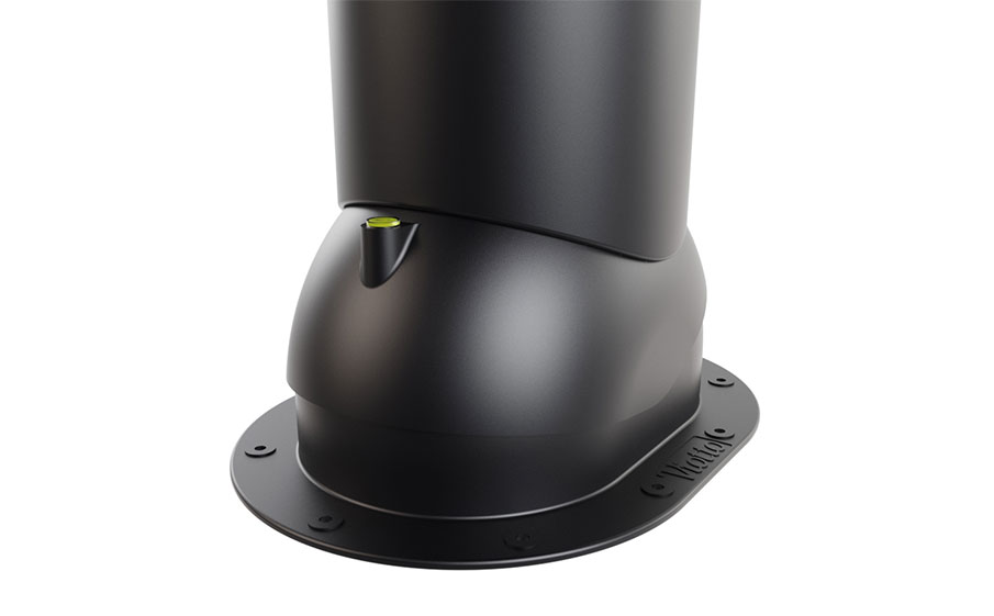 Труба вентиляционная Viotto для готовой мягкой и фальцевой кровли d=150 мм утепленная, RAL 9005 черный