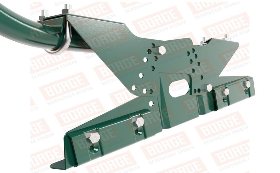 Кровельное ограждение Borge для фальцевой кровли оцинкованное RAL 6005, 300*60 см