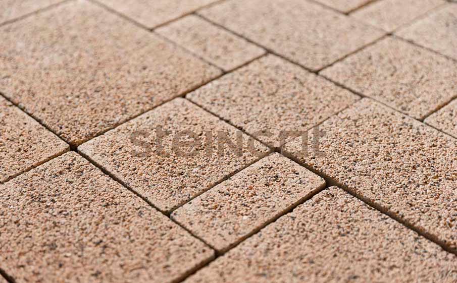 Плитка тротуарная Steingot Премиум, Бавария, дробеструйная обработка, Caramello, толщина 60 мм
