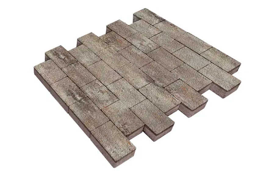 Плитка тротуарная SteinRus, Бельпассо Медио Б.10(Б).П.8, Native, ColorMix Берилл, 225*150*80 мм