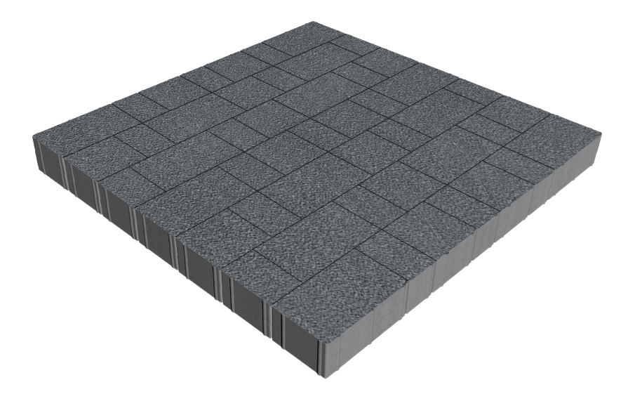 Плитка тротуарная SteinRus Новый город Рид В.8.Псм.8, Antico, графит, толщина 80 мм