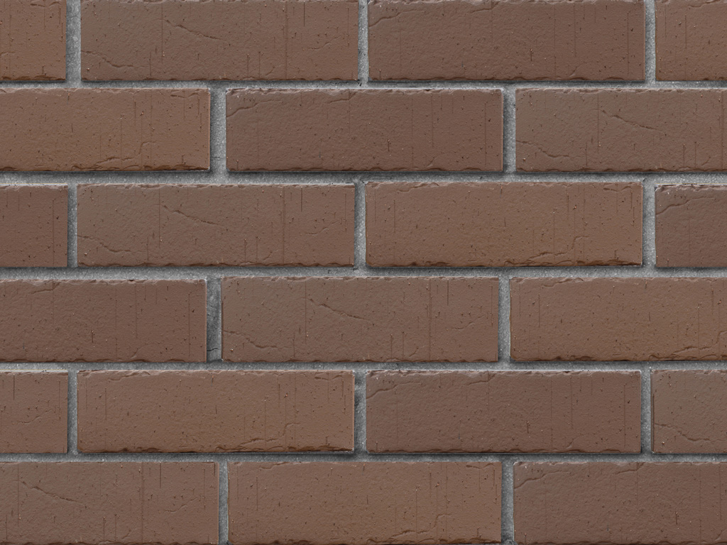 Кирпич клинкерный ЛСР Кельн коричневый винтаж с рваной фаской, 250*85*65 мм
