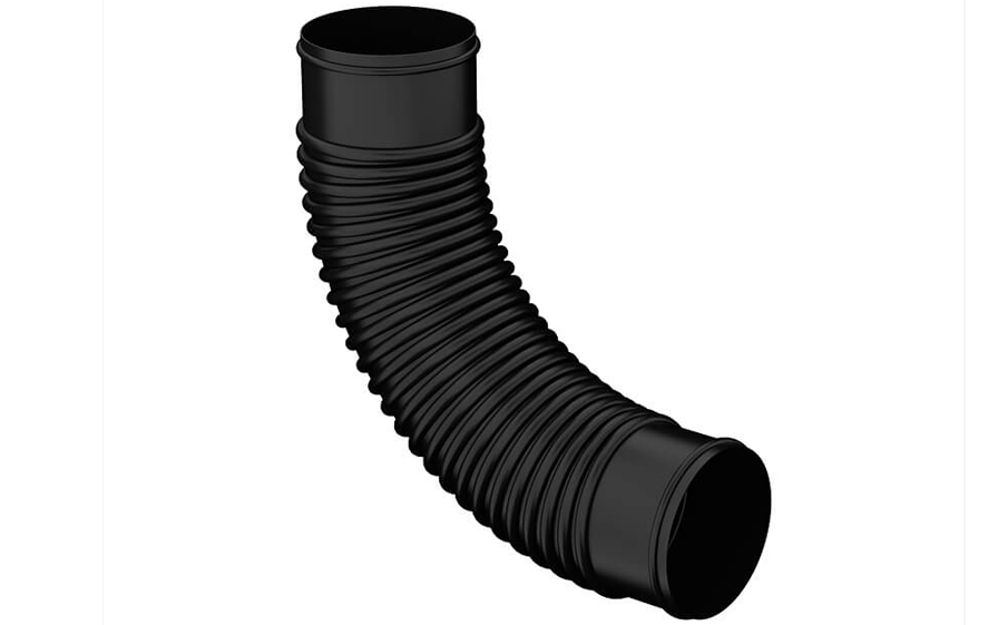 Колено Galeco PE круглое, RAL 9005